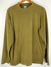 Columbia Sweater Men's XL Ribbed Brown Mustard Long Sleeve Pullover