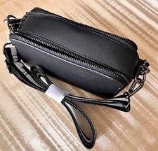 No Boundaries Crossbody Purse NWT COLOR BLACK 8" Wide x 5" Hi x 2.5" Deep 2 zips