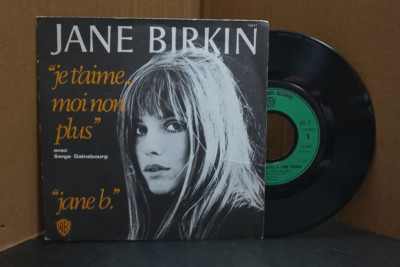 JANE BIRKIN AVEC SERGE GAINSBOURG JE T'AIME...MOI NON PLUS / JANE B 45 GIRI
