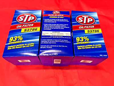 Lot of 3 Engine Oil Filter STP S3786 For FORD 7.3L FL1995 made in USA, PH3786