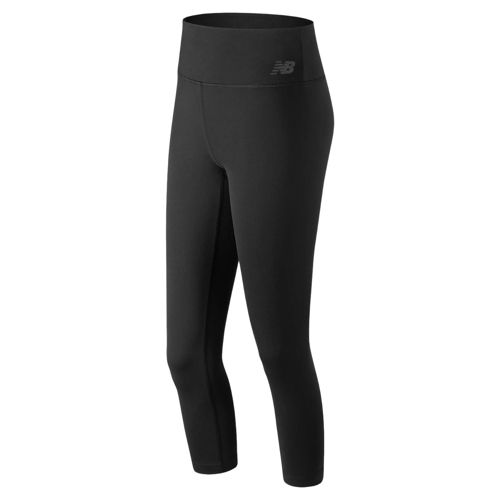 NEW BALANCE WOMEN'S HIGH RISE TRANSFORM CROP 2.0 LEGGINGS BLACK GYM TRAINING NEW