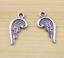 50/100/200 pcs Very beautiful angel wings zinc alloy charm pendant 19x10 mm