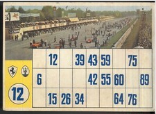 VECCHIA CARTELLA TOMBOLA NUMERO 12 FERRARI MASERATI DIMENSIONI CM 12X17