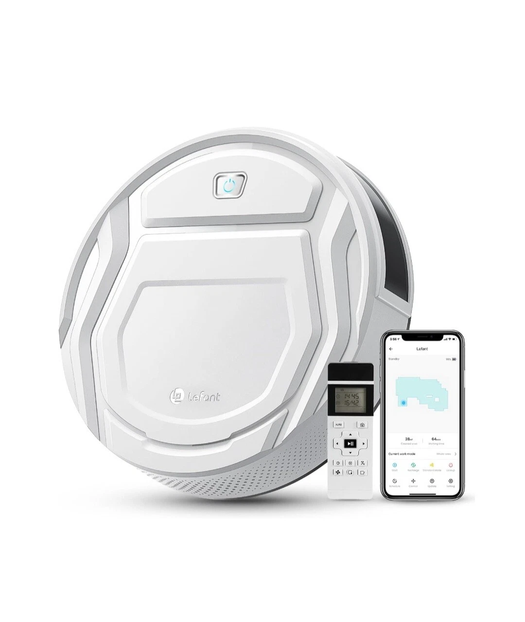 Lefant Robot Vacuums, 2200Pa Strong Suction, 120 Mins Runtime, Automatic...