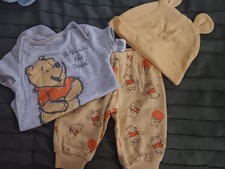 Disney Baby Winnie The Pooh Unisex Bodysuit Pants Set Size 0-3 Months