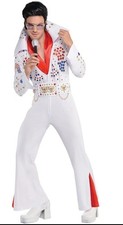 King of Vegas Elvis Jumpsuit Suit Yourself Fancy Dress Halloween Adult Costume