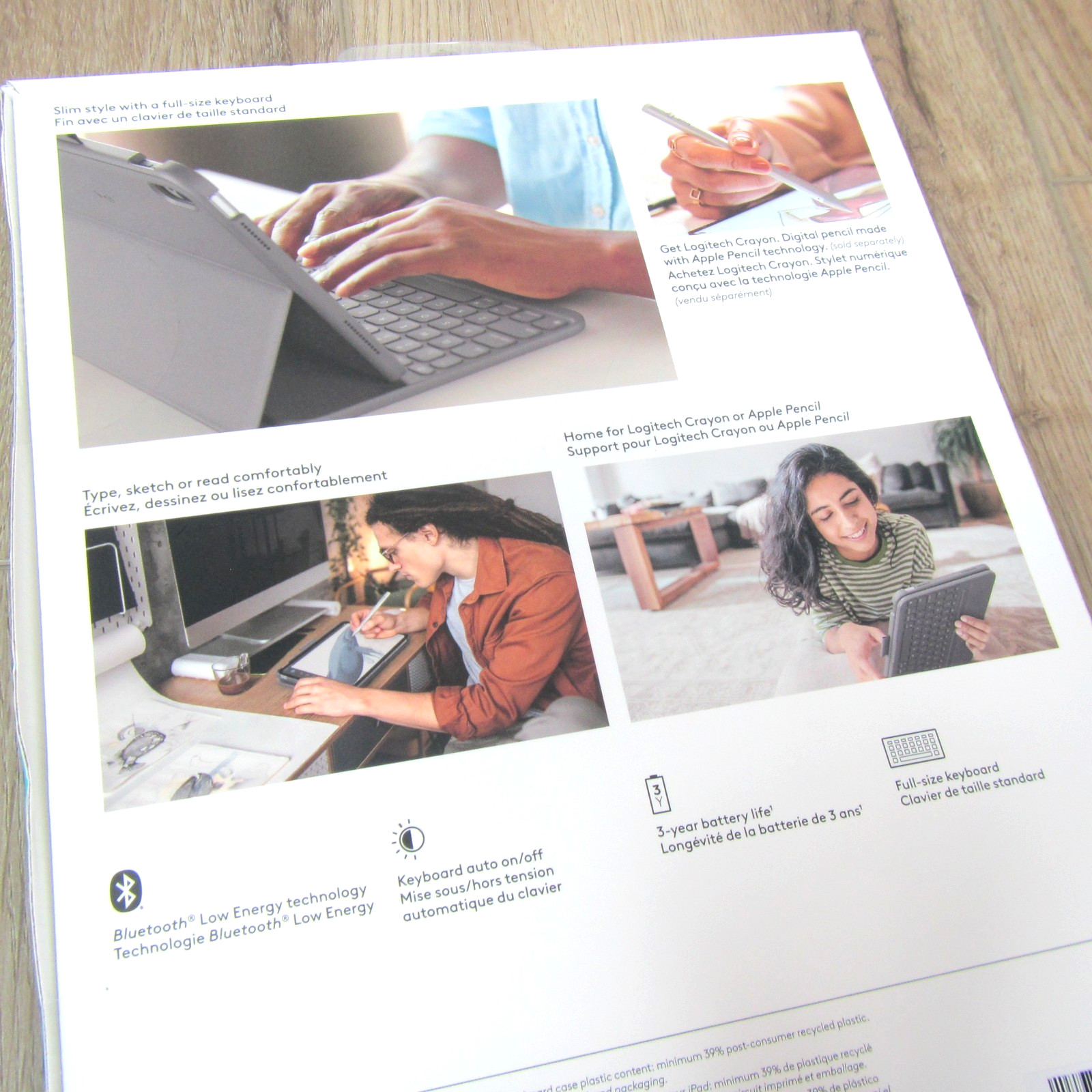 NEW LOGITECH SLIM FOLIO IPAD 10TH GENERATION A16 BLUETOOTH KEYBOARD CASE