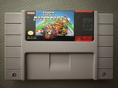 Super Mario Kart ( Super Nintendo SNES ) Authentic Tested Working, Good Battery