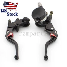 CNC 22mm 7/8'' Master Cylinder Reservoir Lever Hydraulic Brake Clutch Pump Pair