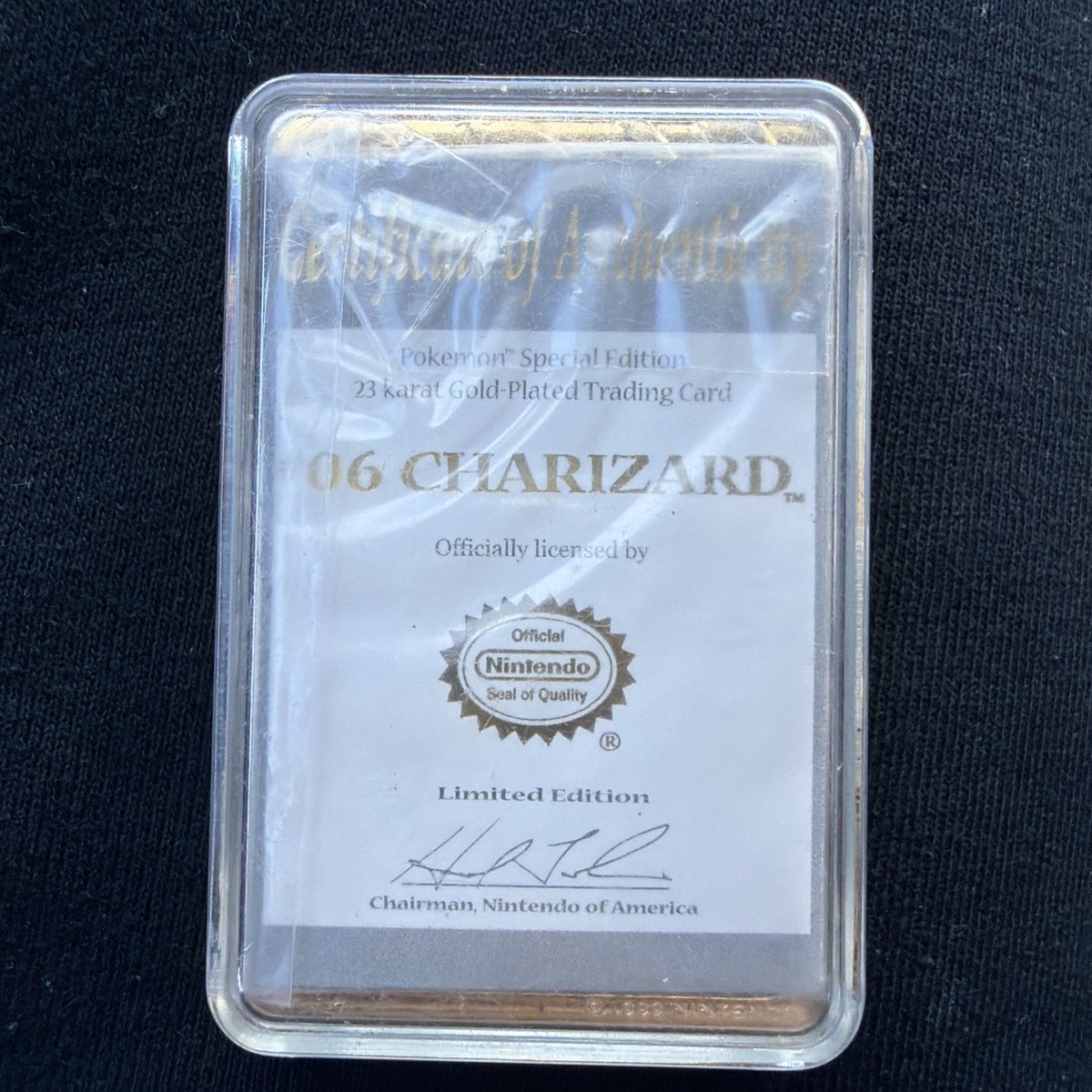 pokemon charizard 23k gold plated trading cards comes with coa Charizard #11 Reverse Foil Beckett Graded 5.5