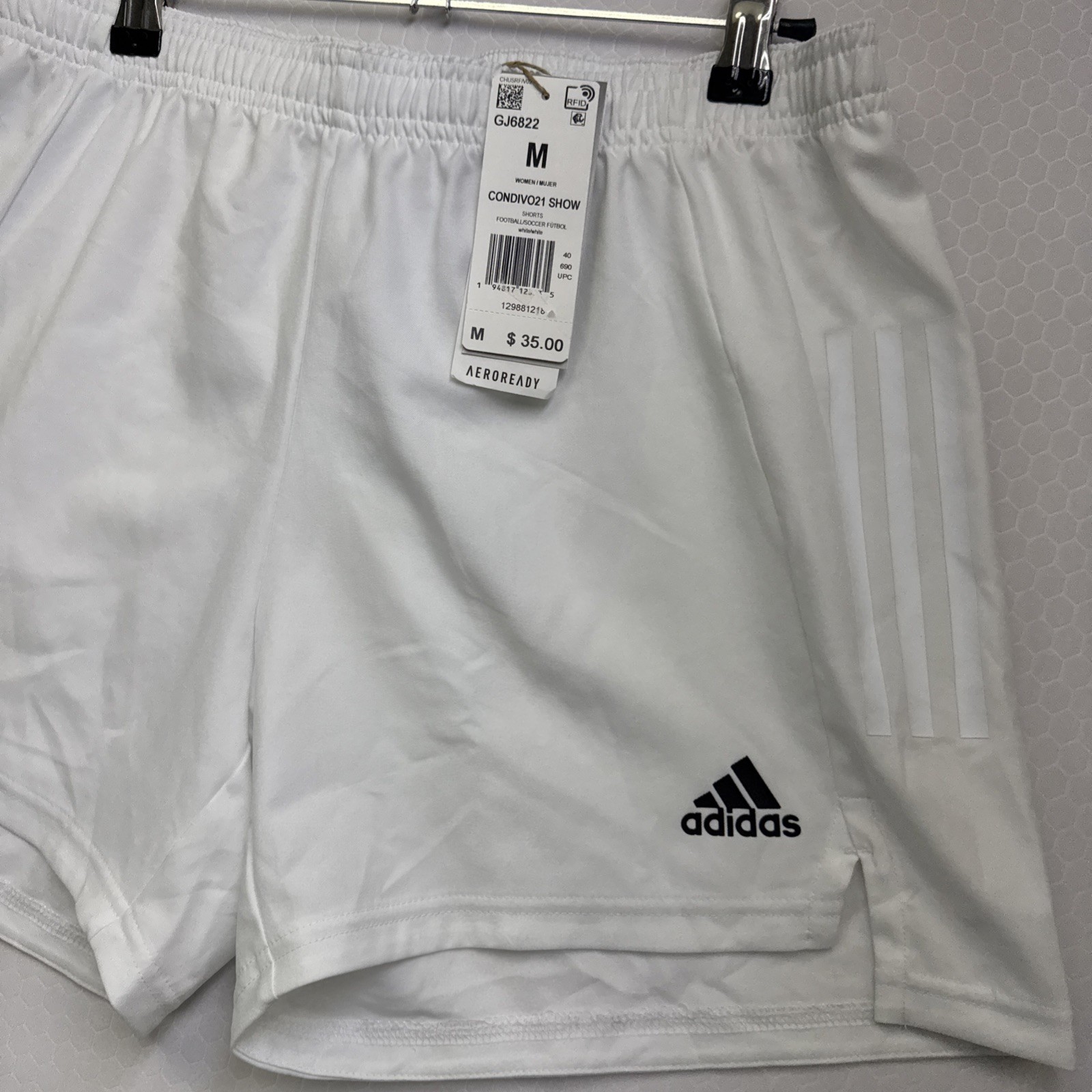 adidas condivo 21 shorts Women’s Size M White NWT thumbnail 2