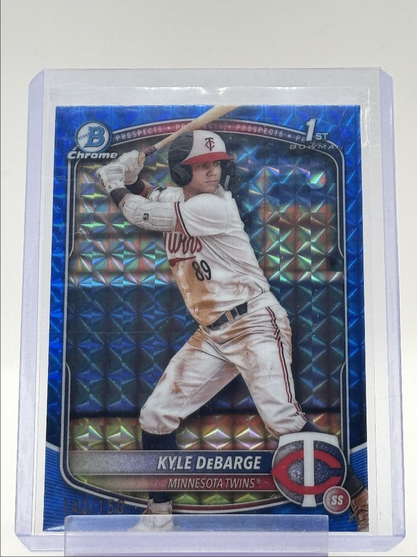 KYLE DEBARGE 2025 BOWMAN CHROME 1ST BLUE GEOMETRIC TWINS /150 Q6628