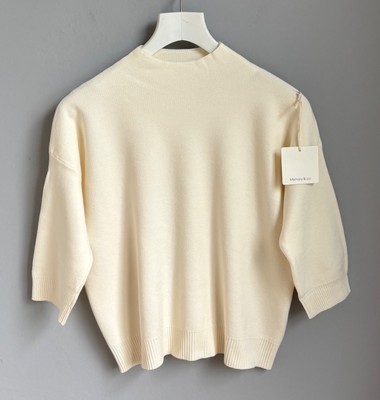 kurzer Pullover Pulli Damen Gr. 36 38 40 42 S M L XL Viskose Beige Turtle Neck