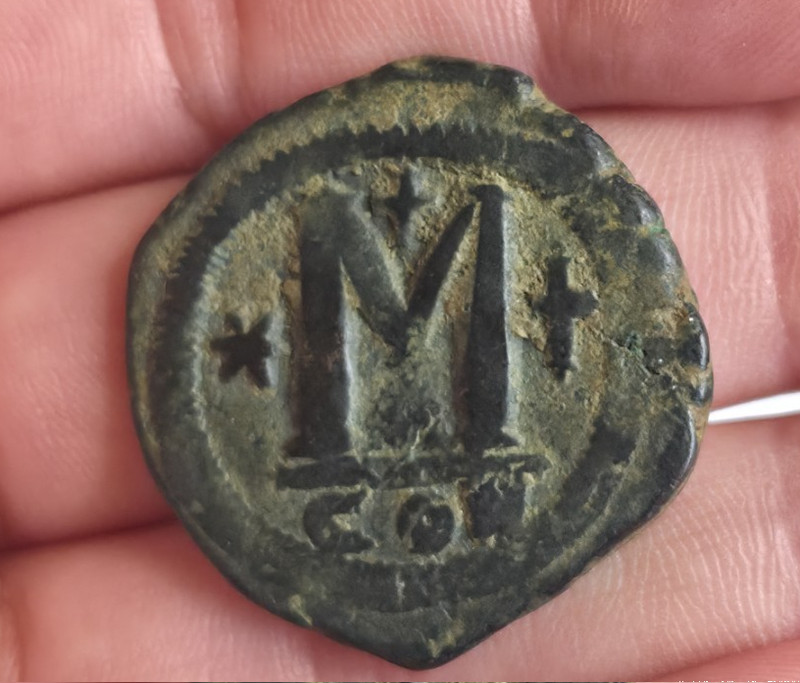 Justinian I (AD 527-565) AE Follis; Constantinople mint; Large M,SB 158 ~17g/31m