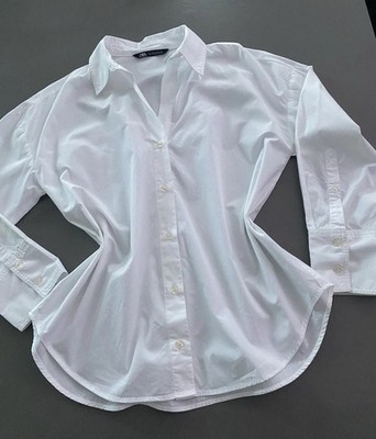 ZARA Bluse Hemd weiß Oversize  Größe S sehr cool