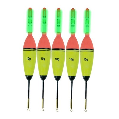Lighted Fishing Slip Bobber 4-5Pcs Wood/EVA Fish Float + 8-10Pcs Glow Sticks,...