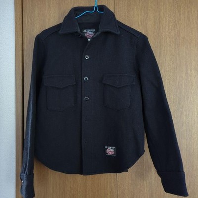 Johnson Woolen Mills Navy Wool Jacket Classic Heritage Style Size Medium
