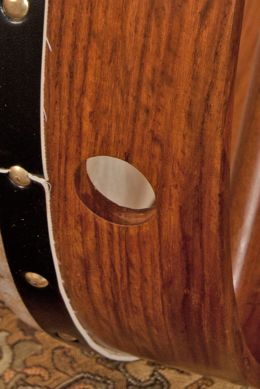 14" IRISH CELTIC BODHRAN DRUM w/ FIXED GOATSKIN HEAD ~ SOLID SHEESHAM FRAME