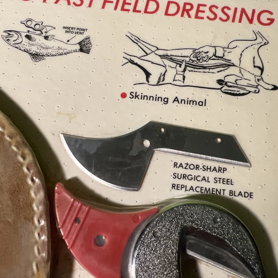 Cuchillos de colección WKC Wyoming "Avestimiento de campo" cuchillo desollador con funda EE. UU. Nuevo de Lote Antiguo Foto 3 de 4