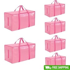 Jumbo Moving Bags Heavy Duty Storage Reusable Waterproof Zippered Handles New