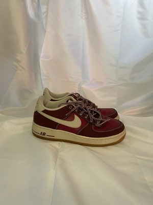 Red And Cream Leather Nike Air Force 1s