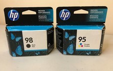 Lot 2 Genuine HP 98 Black  95 Tri-Color Ink Cartridge Sealed Exp 2017  2022