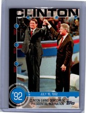 2015 Topps Baseball History #15A Clinton Earns Democratic Nomination NM+