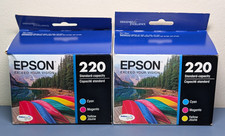 2PK Genuine Epson 220 Color Ink T220520-S C/M/Y NEW BB 01/2025