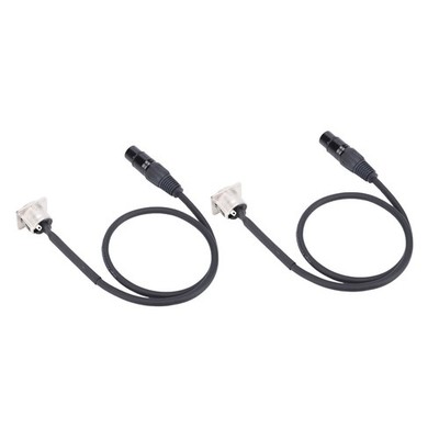 2 Stück XLR Pass Through Kabel Raus Male Zu Weiblich 3 Pin D Typ XLR Kabel Für