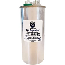 Appli Parts Dual Run Capacitor for ac 60+7.5 Mfd uF (microfarads) 370VAC CBB65 R