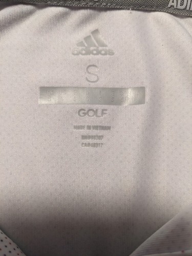 Polo de golf Adidas para hombre pequeño Ultimate estampado de puntos UPF 50 clasificación de bloqueo solar ADVR0792 - Imagen 4 de 7