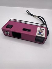 1990s Mickey Matic 110 Camera By Kodak. Pink  Black - Untested