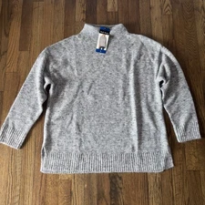 Well Worn Emma - Mock Neck Nep Sweater Size L