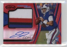 2020 Certified Freshman Fabric Signatures Mirror Red 31/149 Jake Fromm Auto 03xg