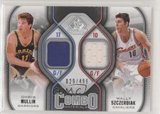 2009 SP Game Used Combo Materials 29/499 Wally Szczerbiak Chris Mullin HOF 0h28