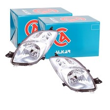2X ALKAR HALOGEN SCHEINWERFER SATZ LINKS+RECHTS passend für TOYOTA YARIS