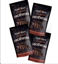 4x Hunters Droewors - Original Beef Sticks, High Protein, Low carb, Thin