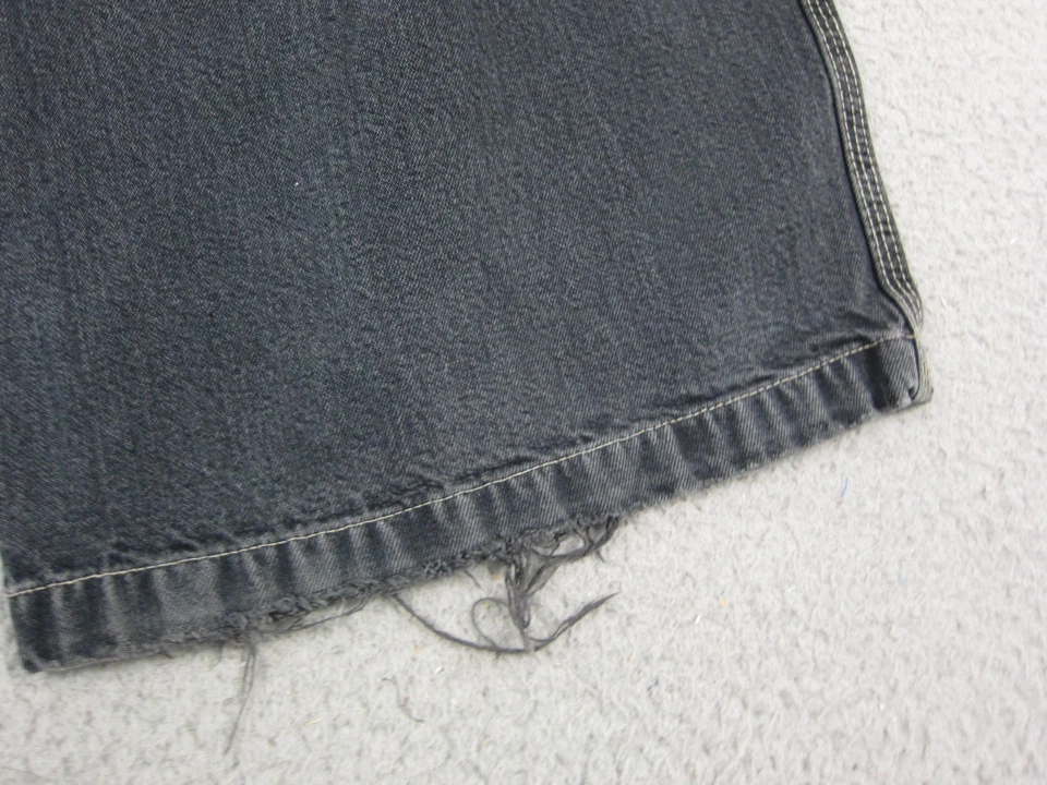 Pantalones de mezclilla holgados vintage Route 66 para hombre 42 x 32 negros carpintero garra cremallera años 90 Foto 3 de 4