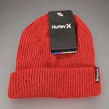 Hurley x Shipshape Red Beanie One Size Fits Most New With Tags