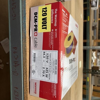Warmup DCM-120-325 120 Volt Floor Warmer New In Box Never Used