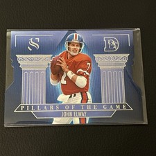 2025 Panini Silhouette John Elway Pillars Of The Game Die-Cut Card #29 Broncos