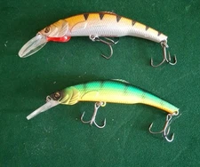 Lot of 2 Matzuo America 4 Inch Body Crankbait  Pike Bass Lures - Used