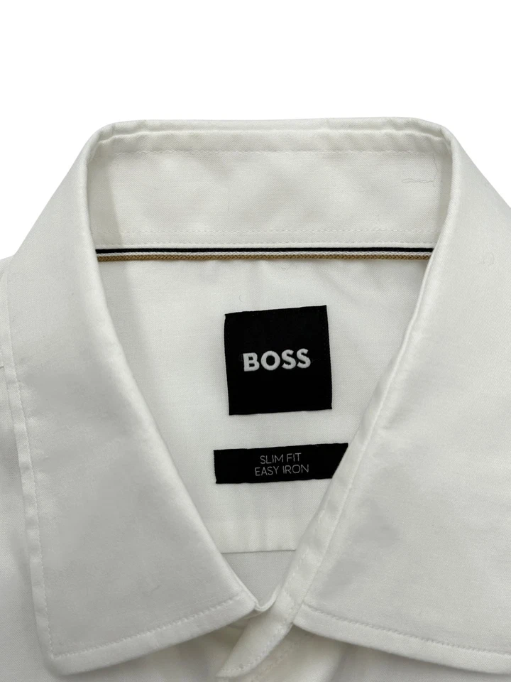 Hugo Boss Uomo H-Hank-Kent-C1-21 Slim Fit Casual Formale Taglia M - 39 15 1/2 - Immagine 4 di 4