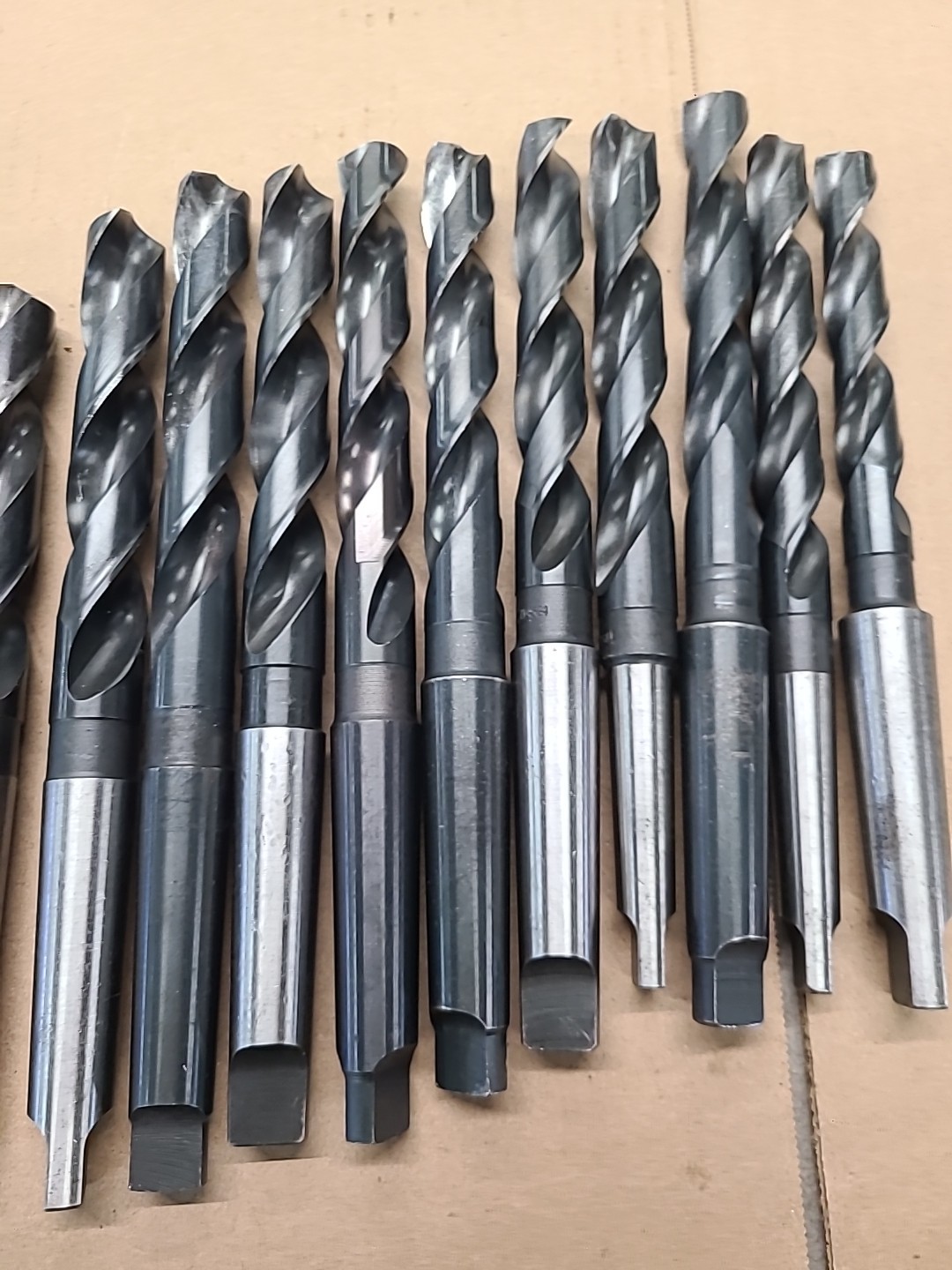 Taper Shank Drills Variety Lot Of 13 Large Sizes