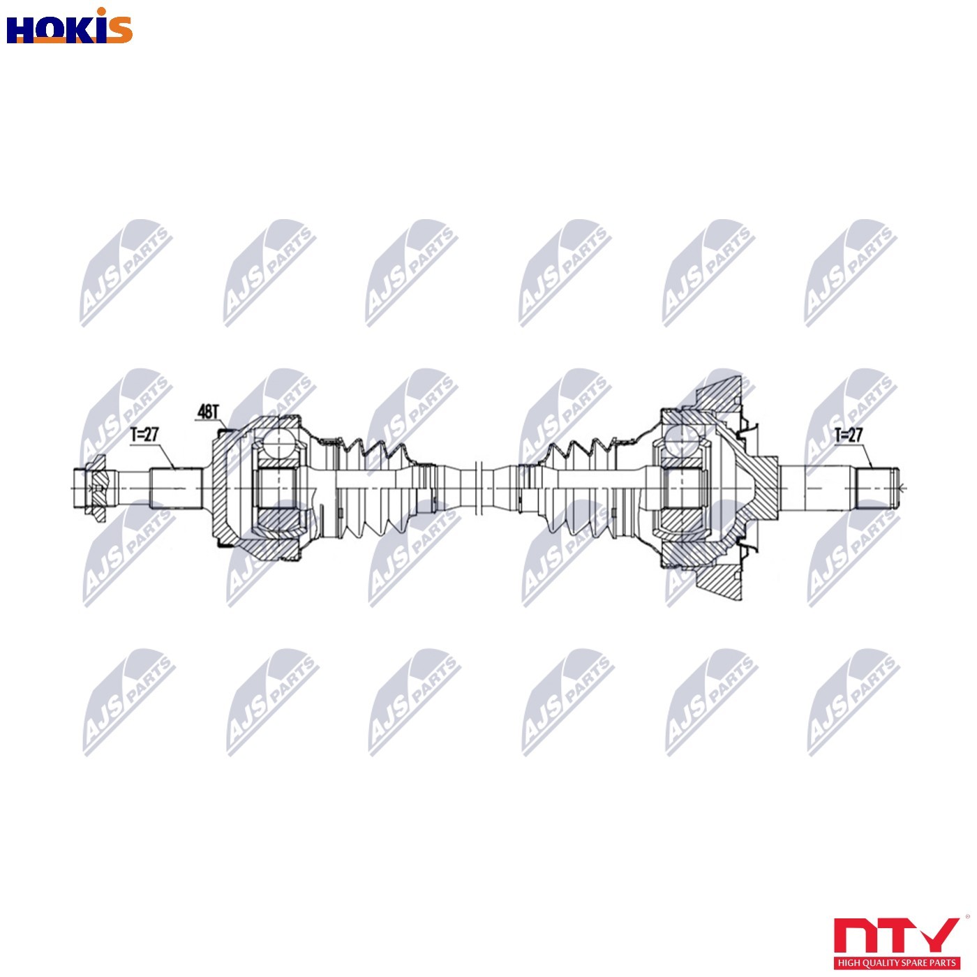 DRIVE SHAFT NPW-ME-189 FOR MERCEDES-BENZ OM 648.961 3.2L 6cyl E-CLASS 5.0L 8cyl - Image 2