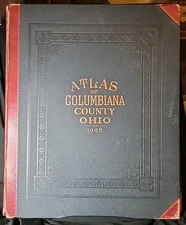 1902 Atlas Of Columbiana County Ohio Oh Antique Wonderful Condition Great Maps
