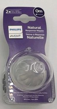 Philips Avent 2 Pack Natural Response Baby Bottle Nipple - Newborn Flow 1 NEW