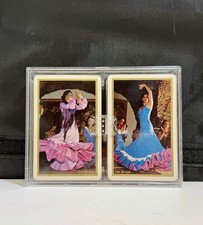 Vintage Spanish Fournier Heraclio Vitoria Flamenco Dancer 2 Deck Playing Cards