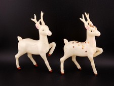 Vintage Christmas Celluloid Reindeer Lot Made in Japan