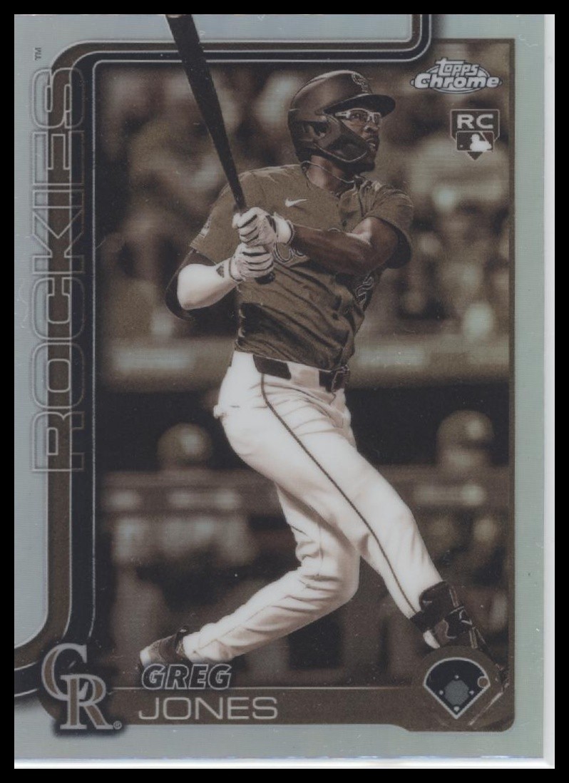 2025 Topps Chrome #265 Greg Jones Sepia Refractors